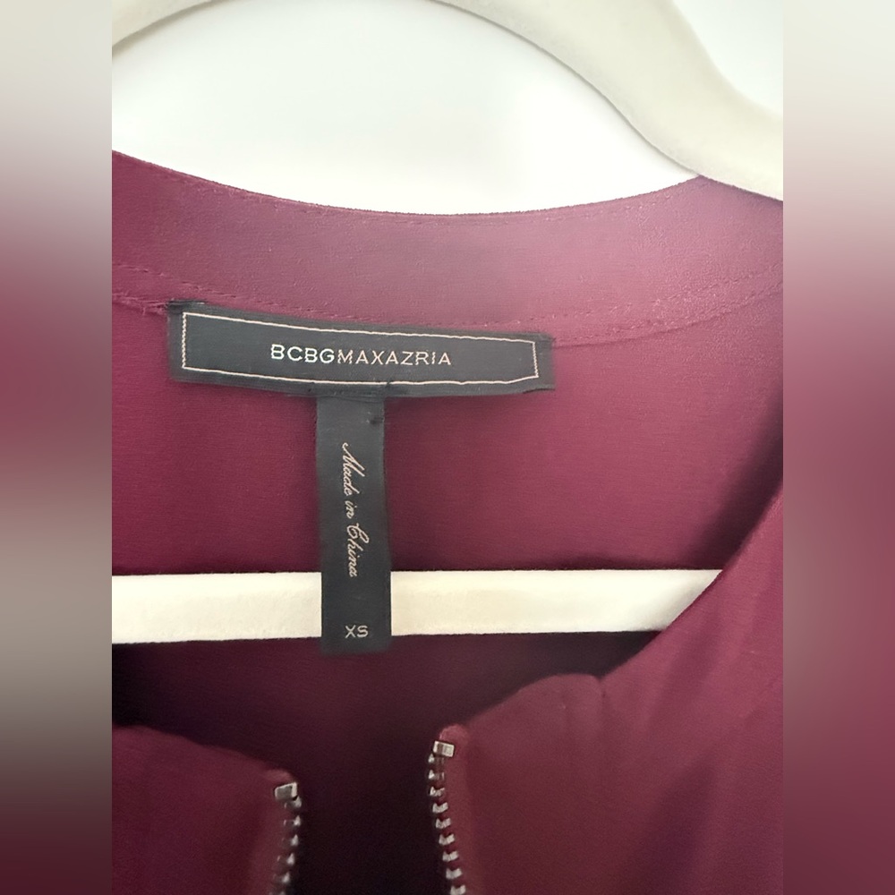 BCBG Max Azria burgundy tunic dress
